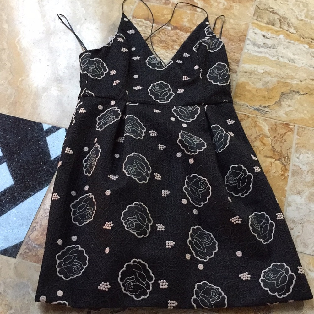 Topshop Fully Lined/Spaghetti Strap/Texture/Zipper - image 1